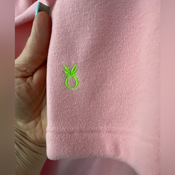 Dudley Stephens Turtleneck Palmer Puff Sleeve Terry Fleece Pink XL (14-16) NWT - Picture 3 of 9